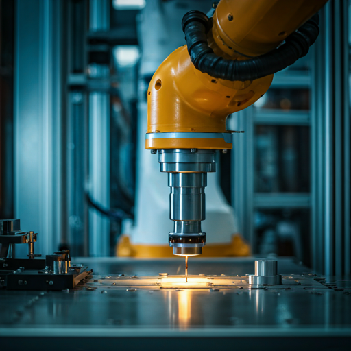 Robotic arm in manufacturing facility
